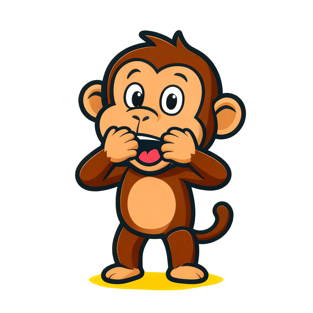 BounceyMonkey character surprised Home